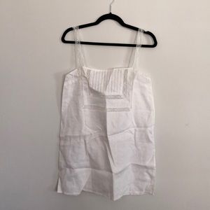 Reformation white linen mini dress